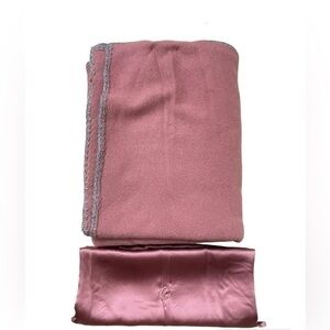 JOHNNY WAS Calme Rose Whipstitch Cashmere throw blanket